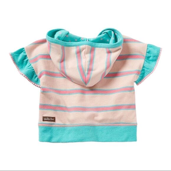 Matilda Jane Hoodie Party Terry Hooded Ruffle Top - Picture 2 of 6